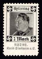 2rm 'Hermann Goering', Donation to the 'NSDAP', Swastika, Third Reich Propaganda, Cinderella, Nazi Germany (MNH)