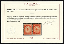 1912 German Empire, Germany, Airmail (Mi. V - VI, Full Set, Certificate, CV $3,450, MNH)