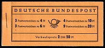 1951 Compete Booklet with stamps of German Federal Republic, Germany, Excellent Condition (Mi. MH 1, CV $1,170)