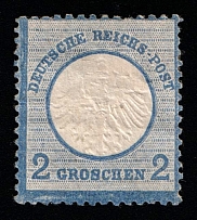 1872 2gr German Empire, Small Breast Plate, Germany (Mi. 5, Signed, CV $2,900)