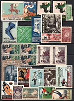 Germany, Europe, Stock of Cinderellas, Non-Postal Stamps, Labels, Advertising, Charity, Propaganda (#115B)