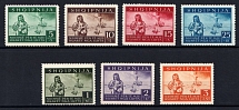 1944 Albania, German Occupation, Germany (Mi. 15 - 21, Full Set, CV $100, MNH)