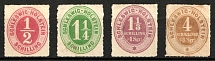 1865 Schleswig-Holstein and Lauenburg, Germany (Mi. 8 - 10, 12, CV $90)