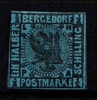 1867 1/2s Bergedorf, German States, Germany (Mi. 1 b, Sc. 1 a, Signed, CV $200)