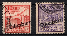 1946 Eilenburg (Saxony), Germany Local Post (Mi. I A - II A, Unofficial Issue, Canceled)